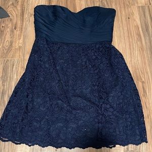 David’s Bridal- Navy Strapless Bridesmaid Dress